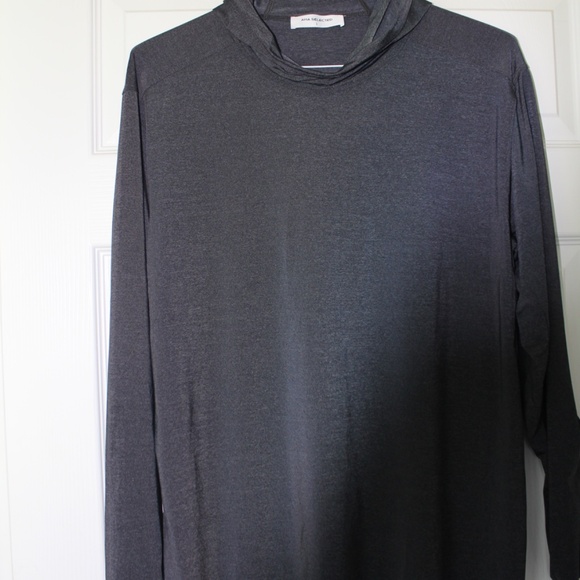 Aha Selected, Long Sleeve, Grey hooded t-shirt, NEW, Large - Picture 2 of 5